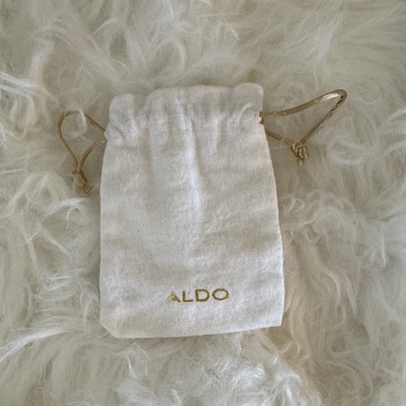 Aldo Jewelry - Aldo Cream Jewelry Dust Bag w/ Gold Drawstring | POUCH ONLY